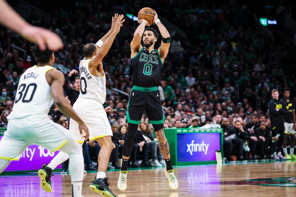 Jayson Tatum has scored 79 points over his last two games, while knocking down 13 of 18 3-pointers.